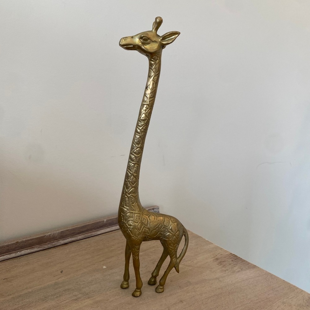 Large Tall Long Neck Brass Giraffe Tall Solid Brass Giraffe